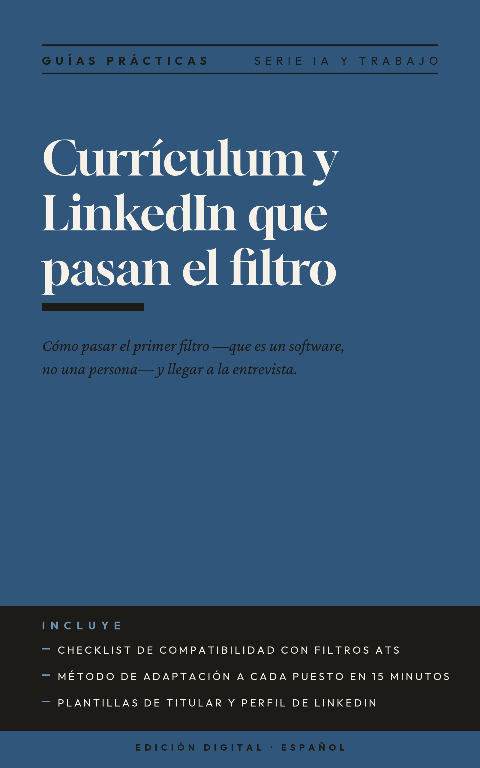 Currículum y LinkedIn optimizados para filtros ATS